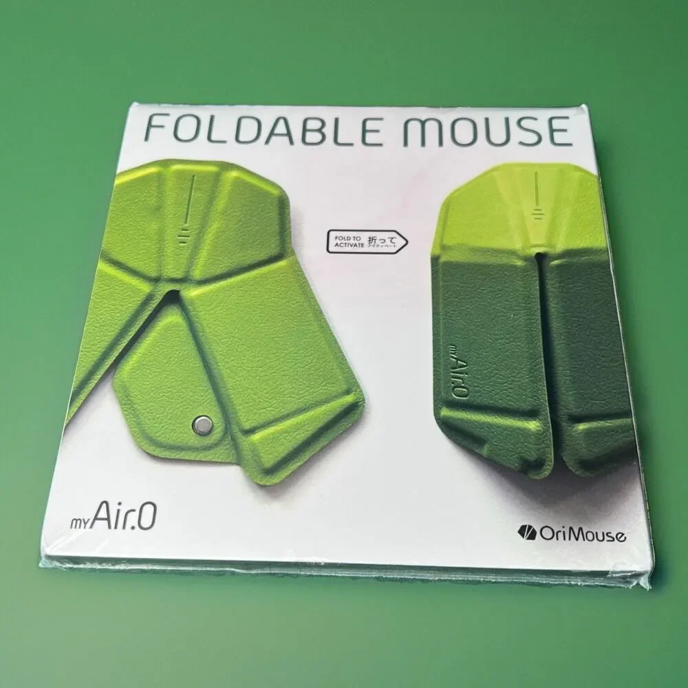 OriMouse myAir.0 Origami Style Foldable Mouse Bluetooth Wireless Lime Green New